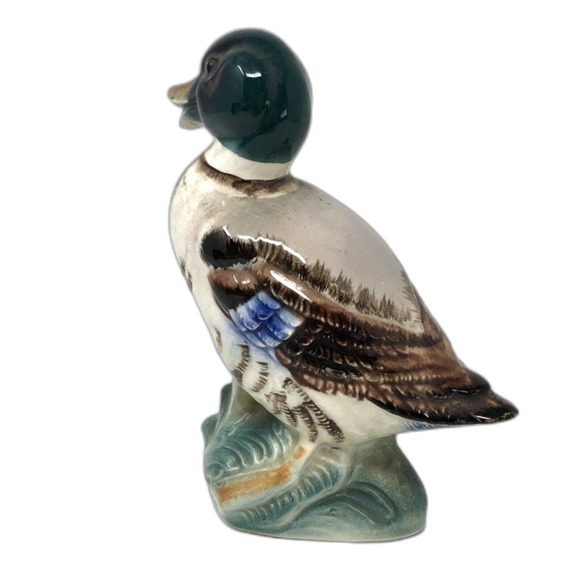 Vintage Japan Mallard Duck Handpainted Porcelain 6" Figurine Cottagecore - Picture 4 of 10